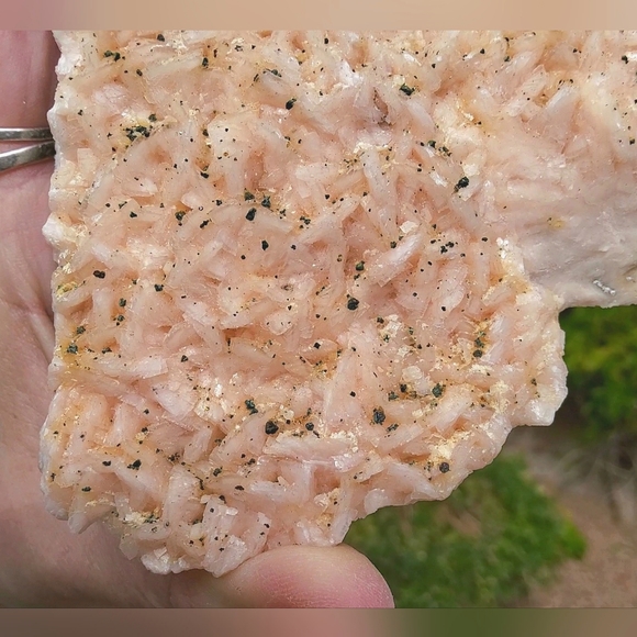 Icy Pink Peach Display Dolomite w/ Chalcopyrite Specimen--Collector's Quality - Picture 9 of 17